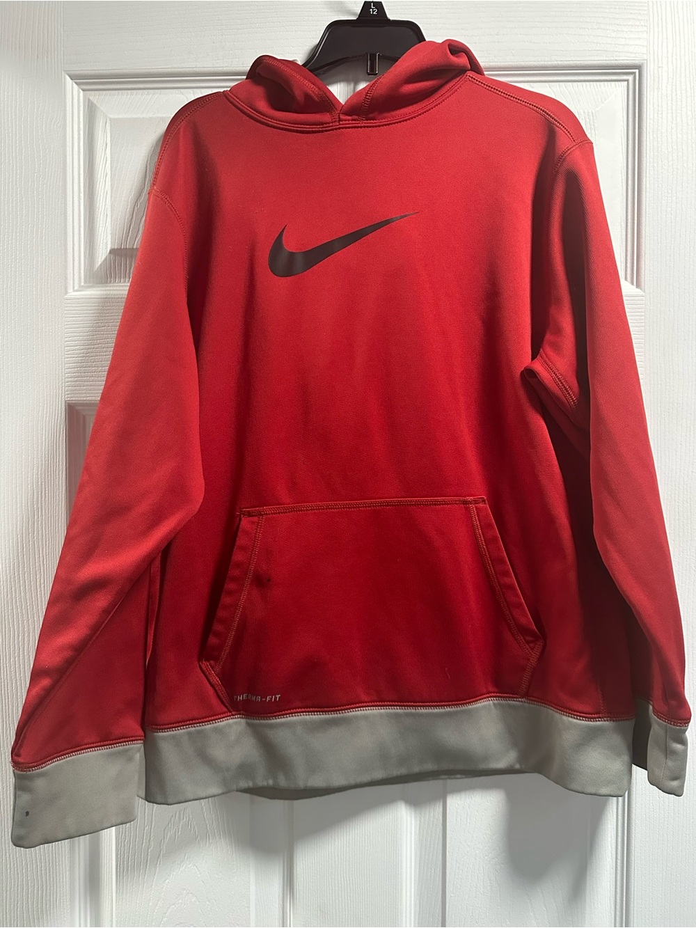 Nike Red Therma-Fit Pullover with Black Logo